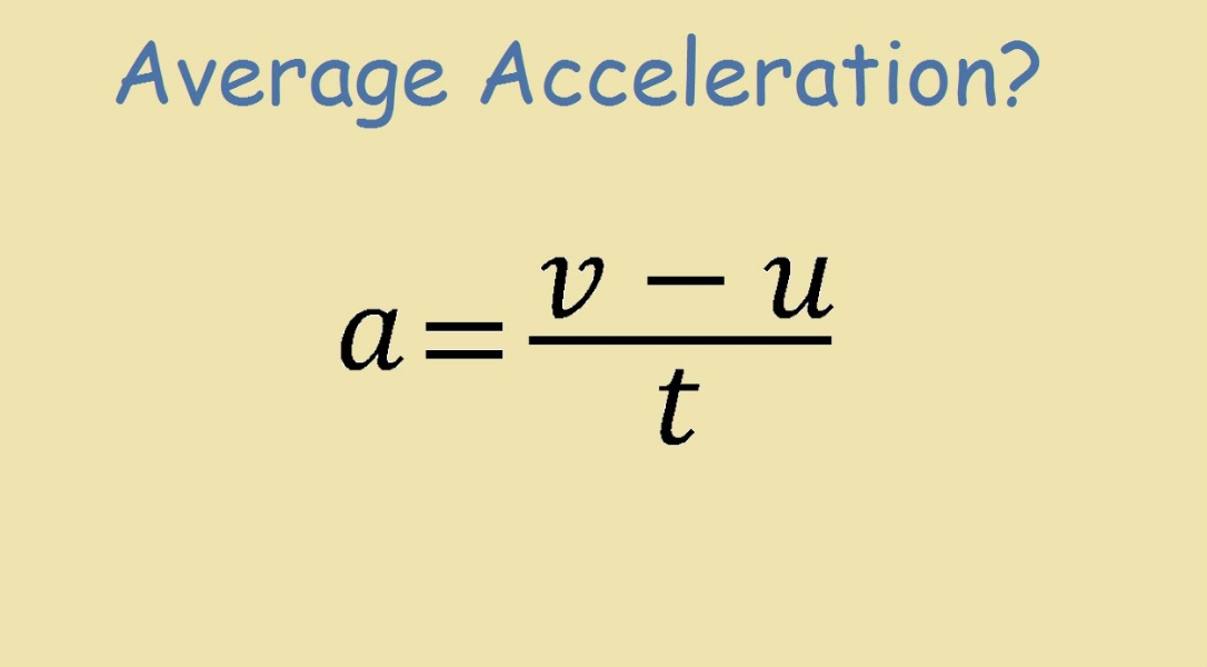 Formula average acceleration Average Acceleration